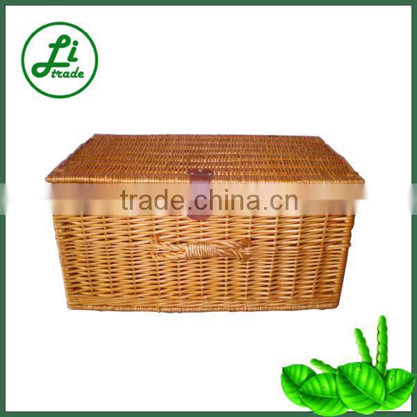 large wicker laundry storage box