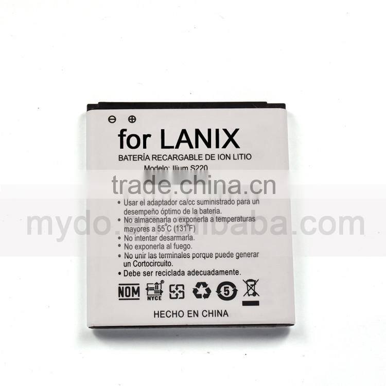 2016 Manufactur batteries OEM batterie Wholesale Battery for Lanix Ilium s220