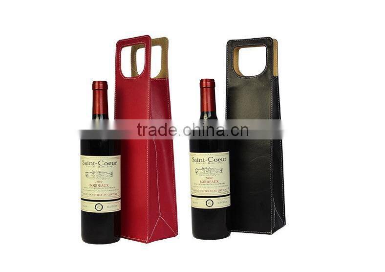 high quality leather wine Packaging Bags Wine Bottle/gift Bag