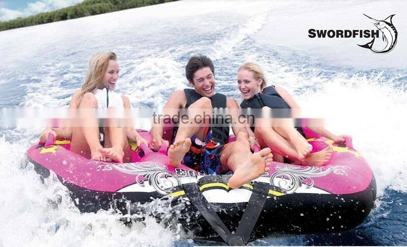 Torpedo 3-Person inflatable towable water tube with high quality tube
