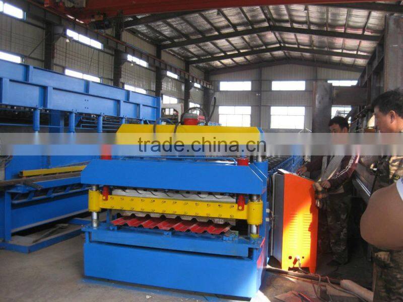 passed ISO9001 and CE Double layer roof metal roll forming machine