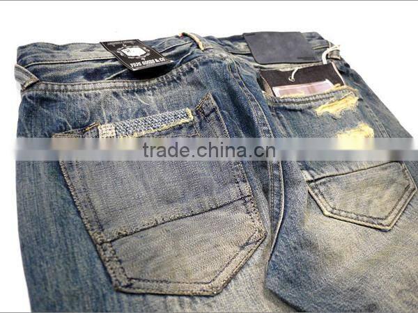 High quality heavy wash ripped jeans wholesale destroyed jean american wholesale jeans (LOTM258)