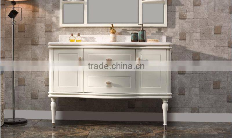 solid wood,oak wood bathroom cabinet withTouch screen lamp mirror cabinet