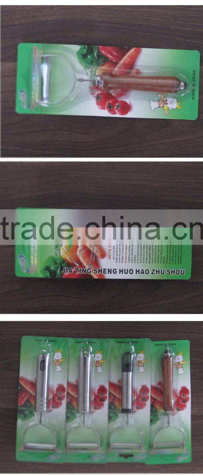 free shipping!wholesale stainless steel vegetable&fruit peeler with wooden handle P19