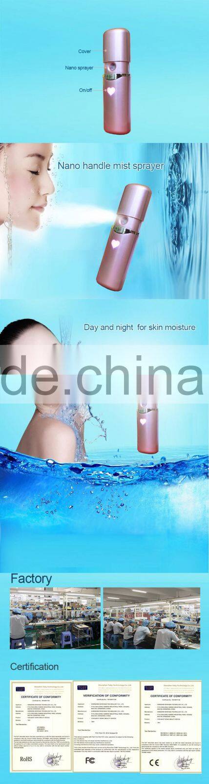 Nano Handy Face Mist Spray Mister No Cream All Skin Types Unisex best price usb charging nano mister