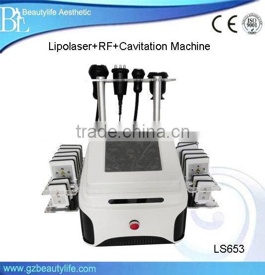 Hot selling !!! Portable bipolar rf tripolar RF body lipolaser lipo cavitation slimming machine