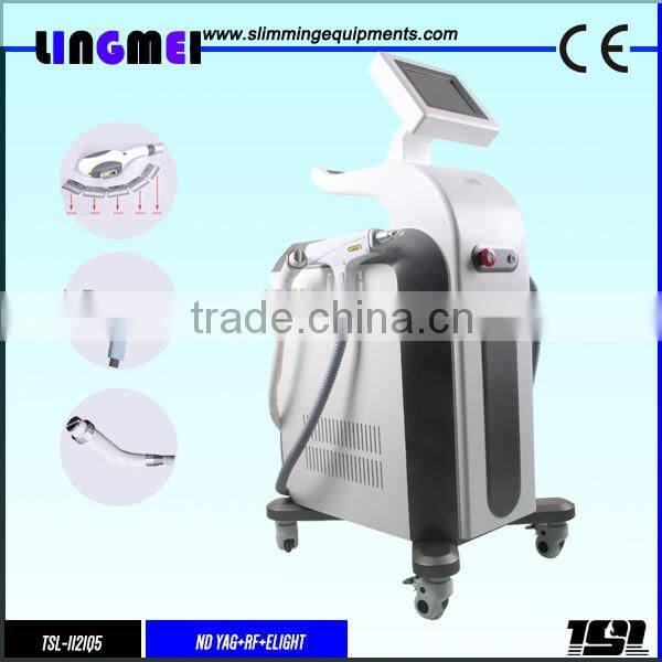 3in1 elight ipl rf nd yag laser multifunction machine/diode pump ipl rf nd yag laser machine/q switched nd yag laser