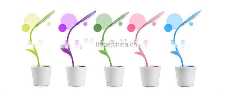 Modern Sapling Pen - holder Desk Light Lithium Battery Led Table Lamps with Touch Dimmer