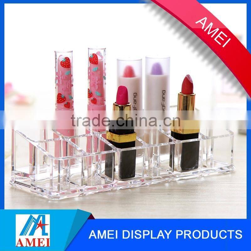 Transparent divided makeup storage with free sample