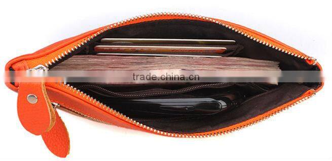 Wholesale Multifunction Women Ladies Genuine Leather Clutch Handbag Small Shoulder Bag Wallet Pouches Purse With Long Chain