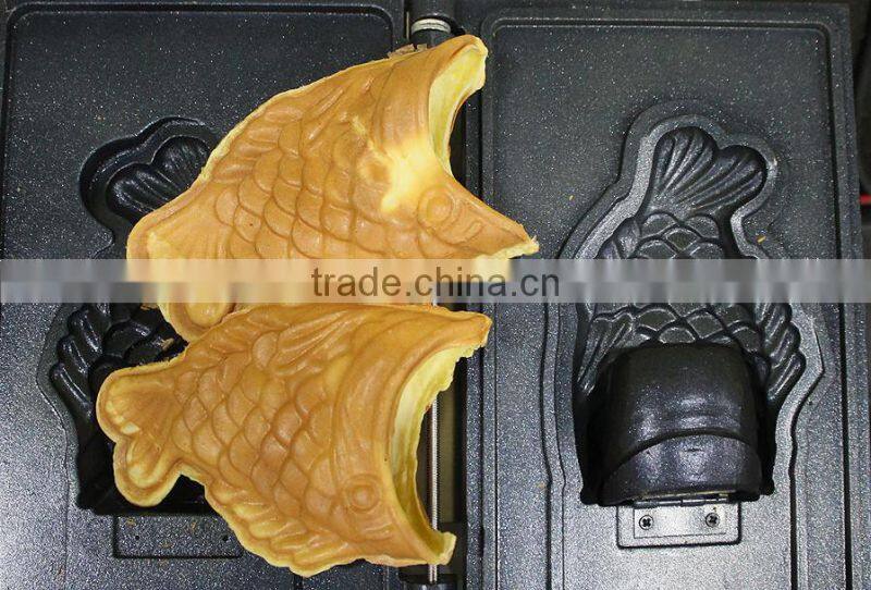 Korean Open Mouth Fish Waffle Machine Ice Cream Cone Taiyaki Machine