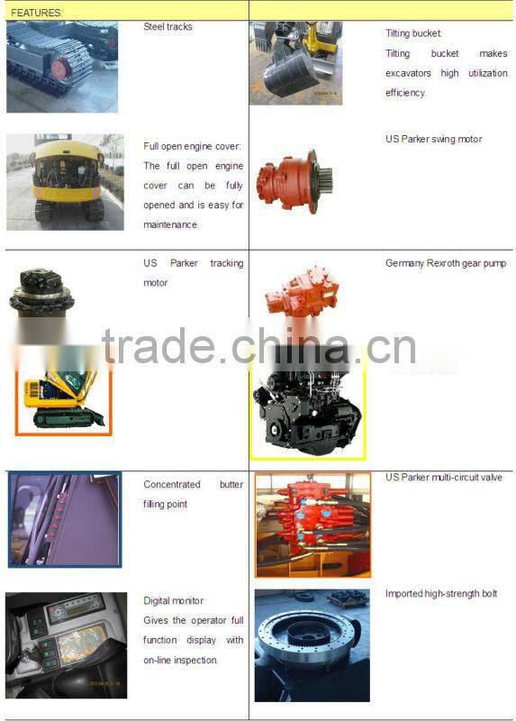 chinese 6ton crawler excavator with CE,cummins engine