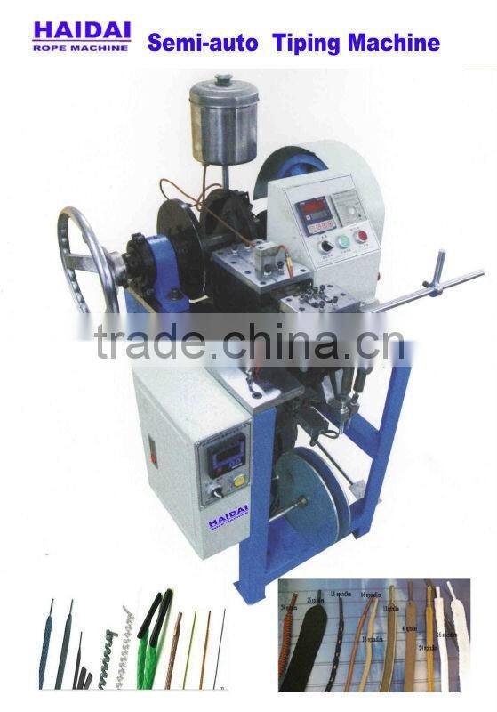 Automatic plastic shoe lace tipping machine for shoe lace and hand bag lace