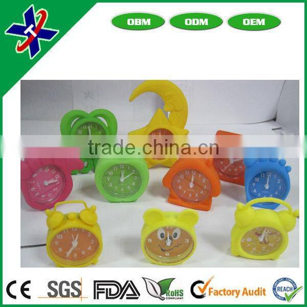 Cute design cheap silicon clock promotional cheap silicone small led digital clock