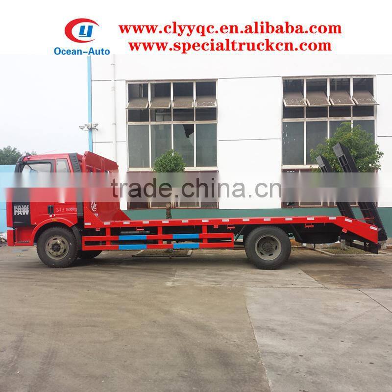 FAW 4X2 Construction Machinery Transportation Truck, Flatbed Truck Bodies for Sale