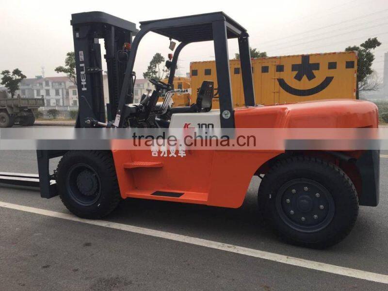 Heli Brand 10000kg Capacity Diesel Forklift /heavy diesel high quality forklift