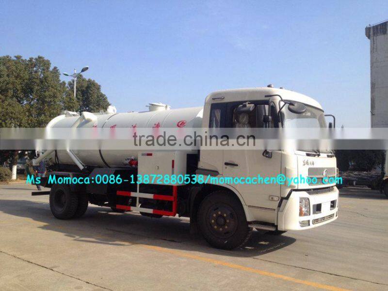 High pressure water and suction truck,high pressure vacuum suction truck 10cbm for sale