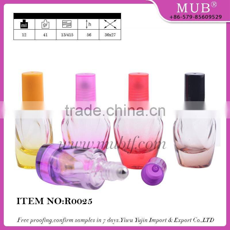 R0035 roll bottle glass bottle aluminum perfume bottle wholesale