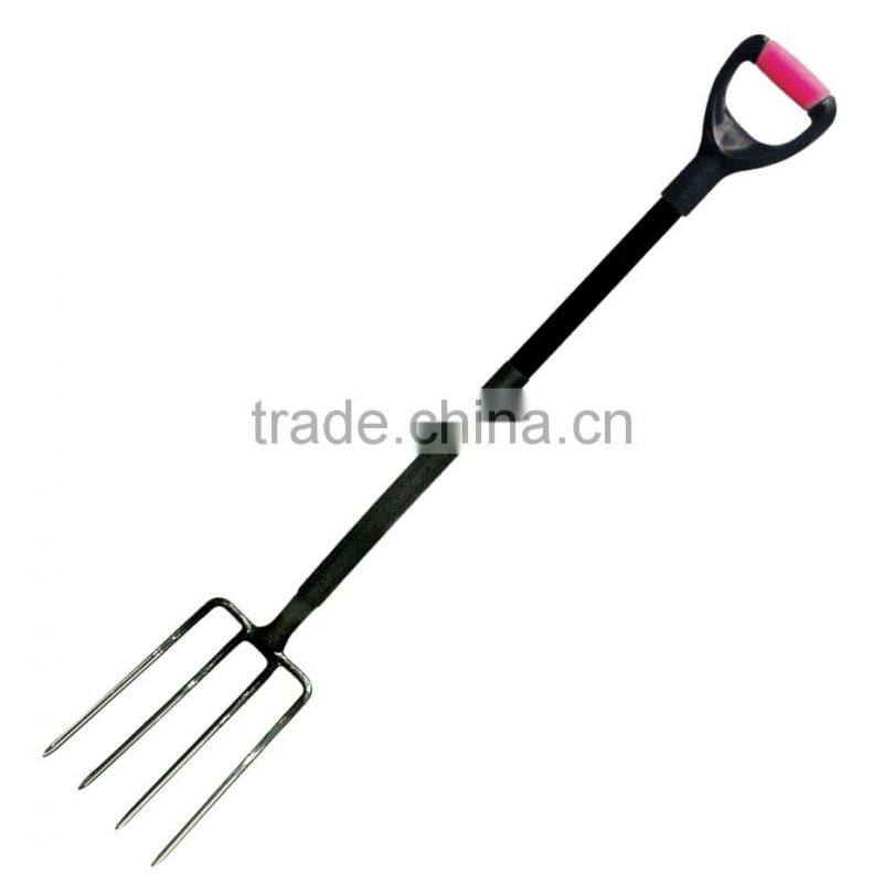 China factory of fibreglass handle post hole digger farm tools with Telescopic antislip handle