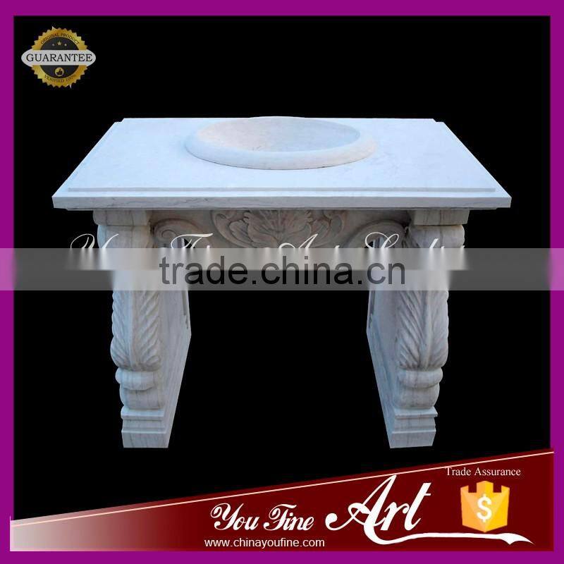 simple white marble basin design for home