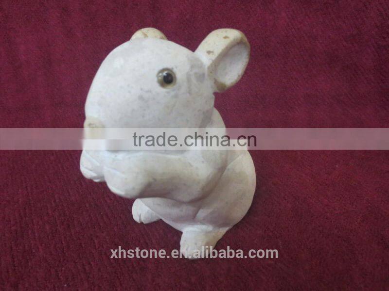 mini stone mouse , hand carved cute stone mouse craft