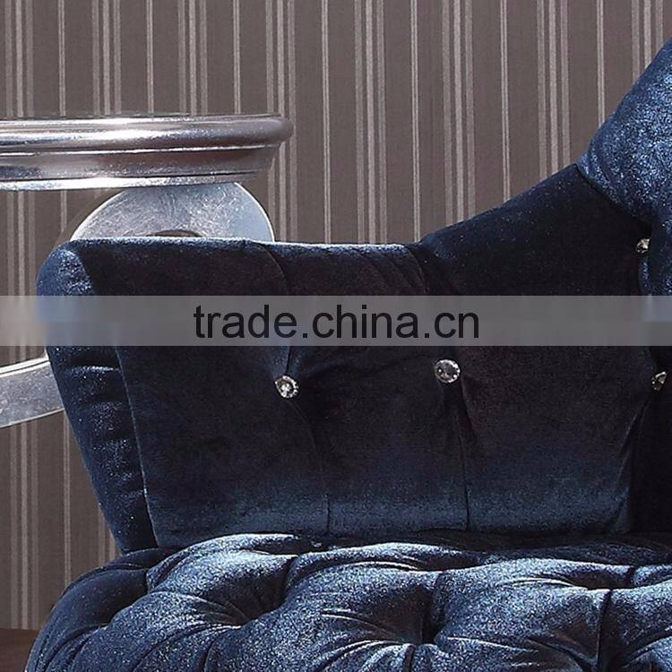 Solid wood furniture concise cosy design living room leisure fabric single sofa
