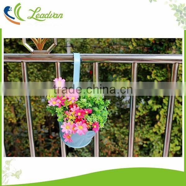 Garden decorative hanging metal flower pots for succulent plants