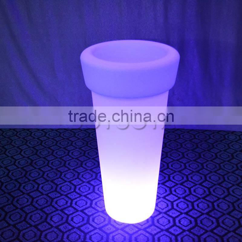 LED remote control planter pot plastic led light flower pot LTT-CF12