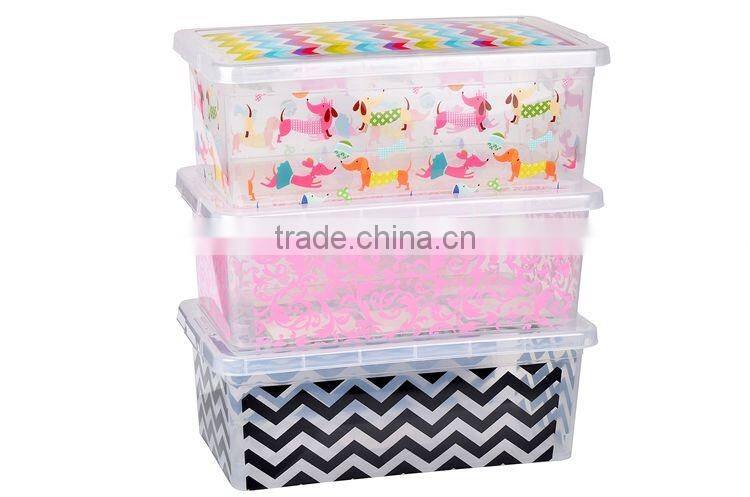 High Quality Clear Plastic Sweater Storage Box With Lid, PP Home Storage Box