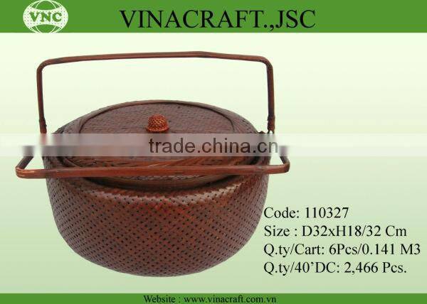 Decorative bamboo box set of 3