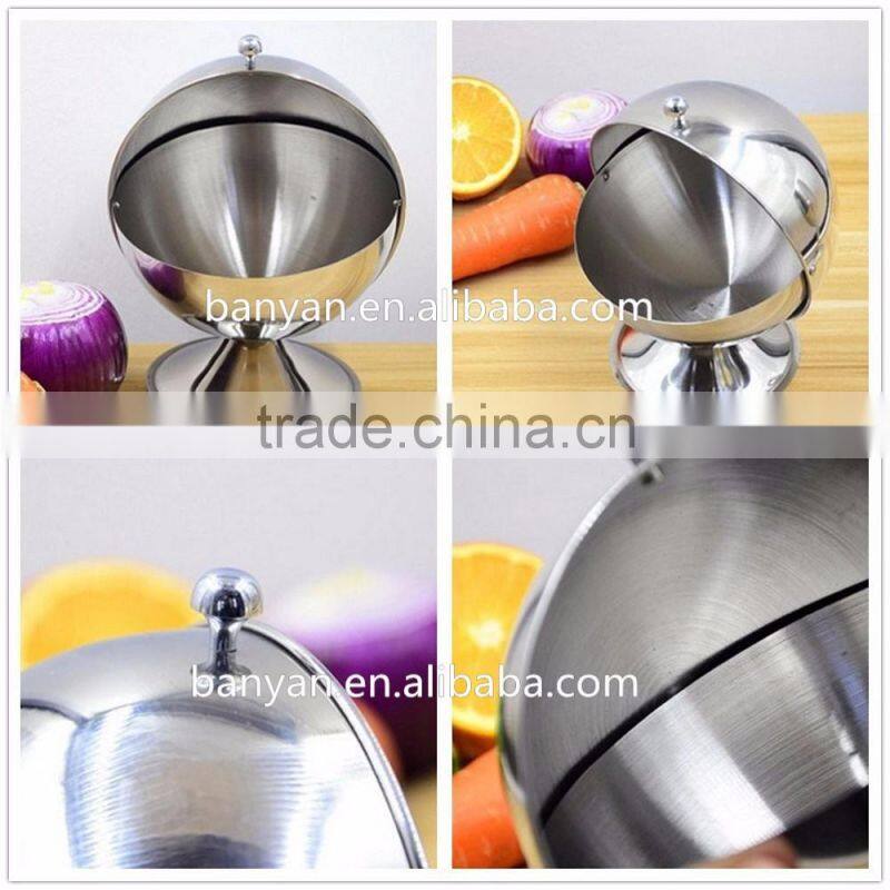 Stainless Steel Spice Jar Condiment Server Sugar Bowl with Rolltop Lid