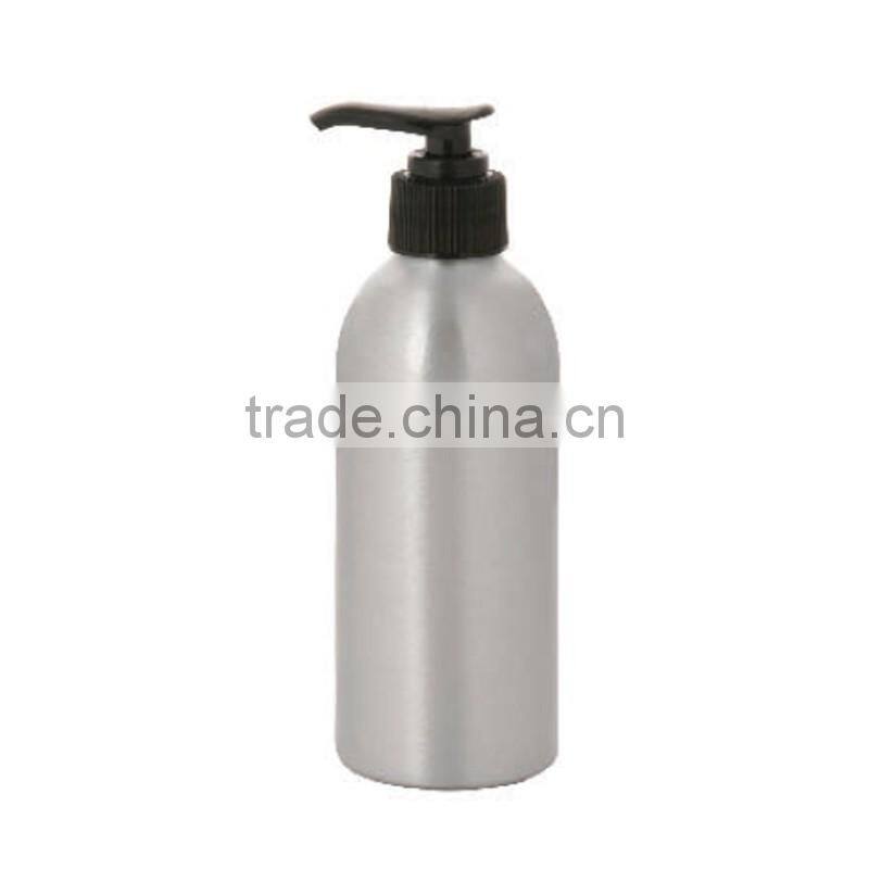 High capacity cosmetic aluminum pump bottle