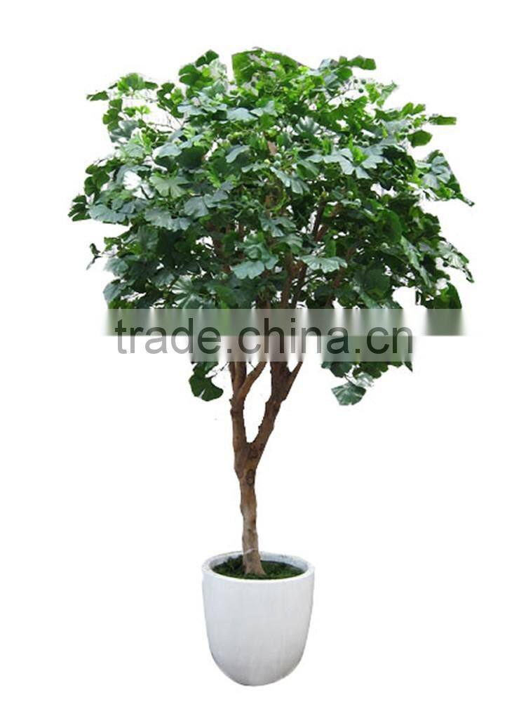 Indoor artificial gingko tree branches artificial leaves