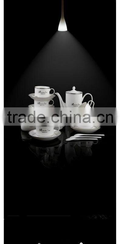 luxury 15pcs porcelain coffee set