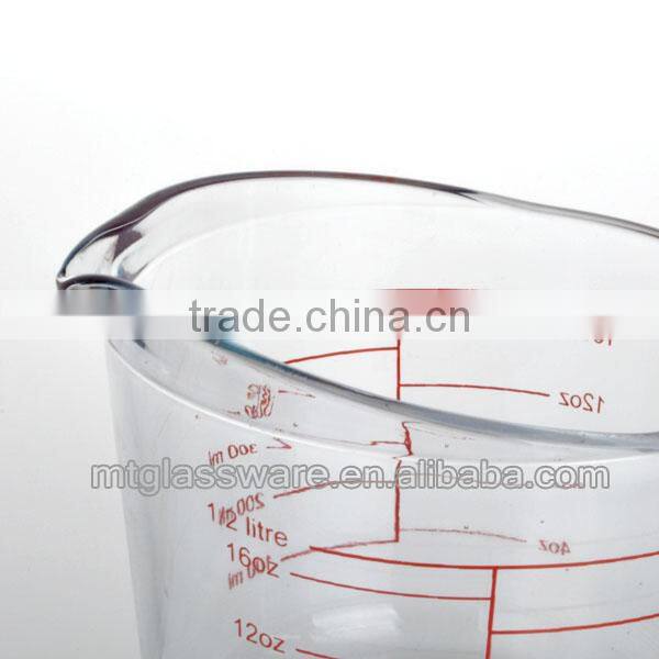 Tiny kitchen tools Handmade clear disposable glass measuring cup set