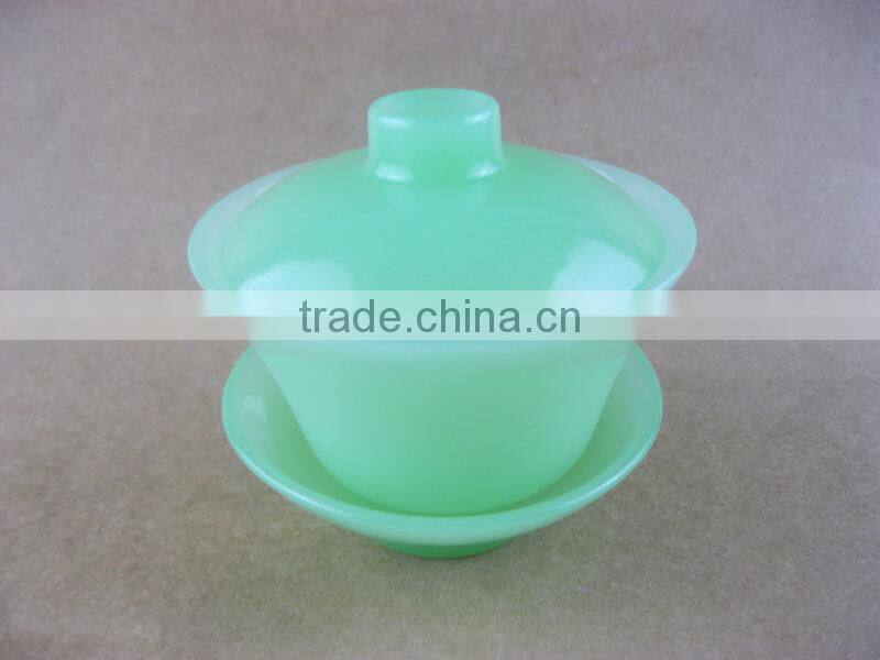 Jade expected of the glass cup glass cup with saucer , tableware , glass tea cup , glassware