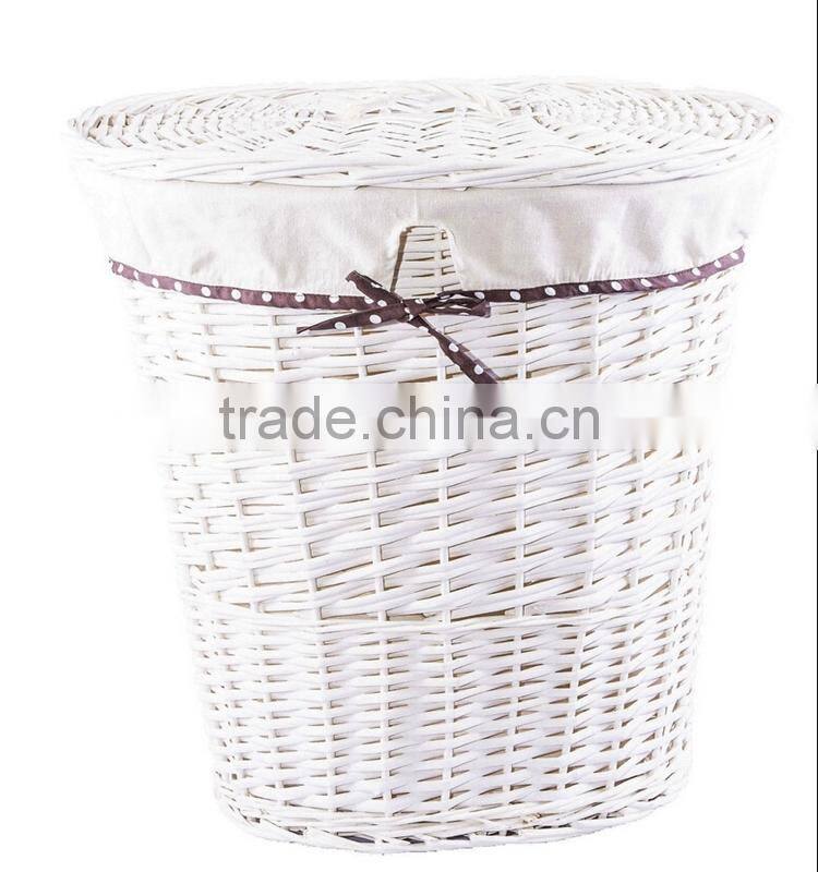 Hand-Woven willow wicker customized dirty Laundry basket
