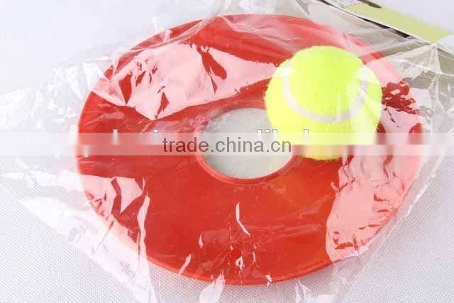 2PC Plastic pet toy hollow frisbee with tennis ball/new design hot sale dog toy