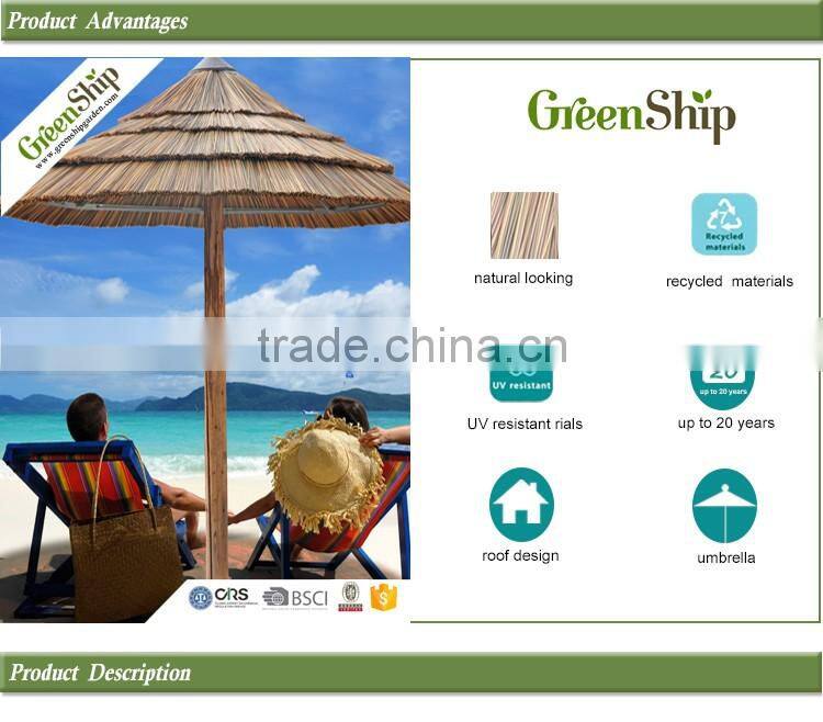Hot sale plastic Flexible artificial thatched roof _ GreenShip