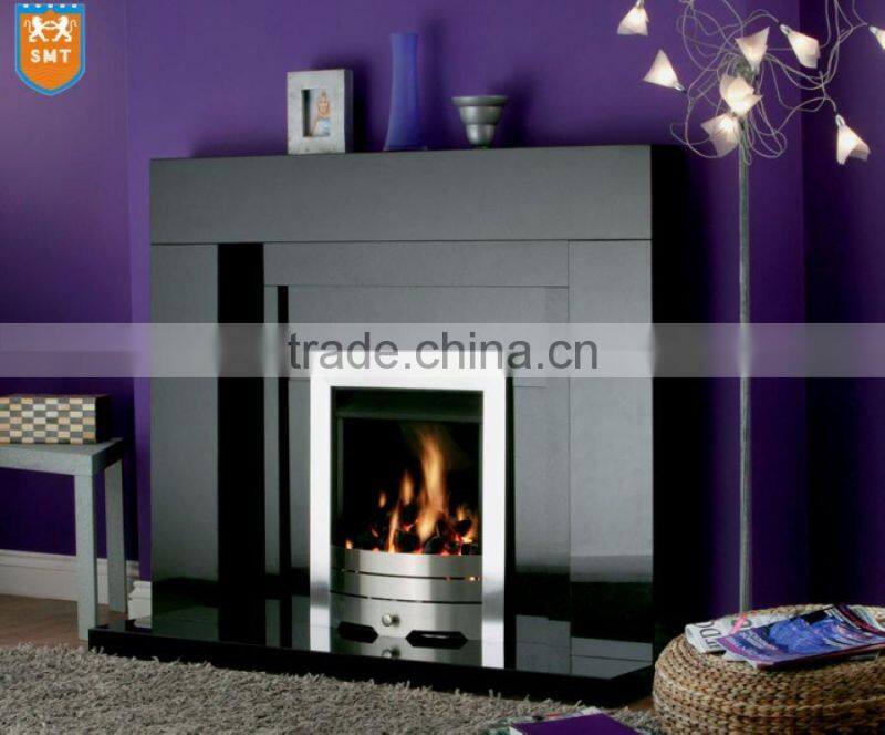 Black Granite Stone Fireplace Mantel /Indoor Fireplace