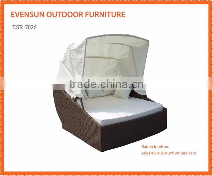 weatherproof and fireproof outdoor synthetic rattan Lounger Sofa