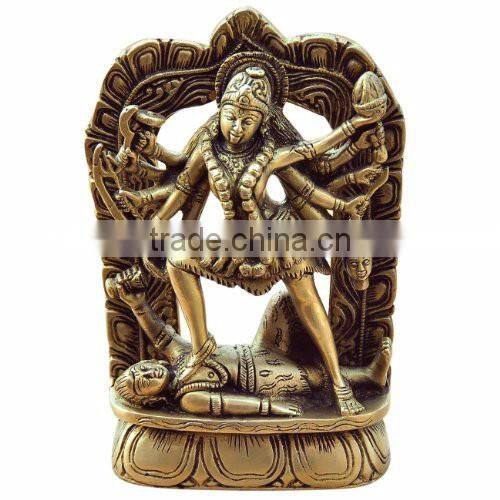 Home decoration use antique decorative metal craft gift bronze kali goddess