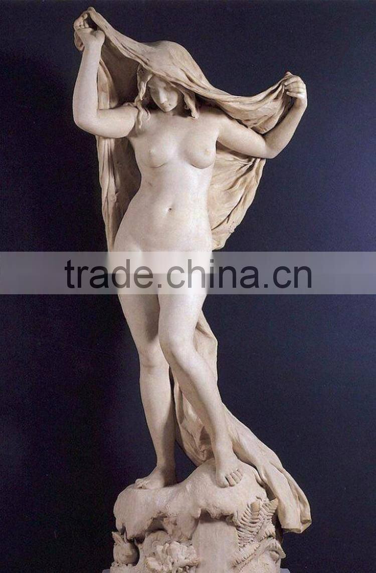 high quality Chinese stone carving sexy marble girl statue