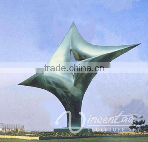 contemporary city large outdoor metal craft stainless steel sculpture