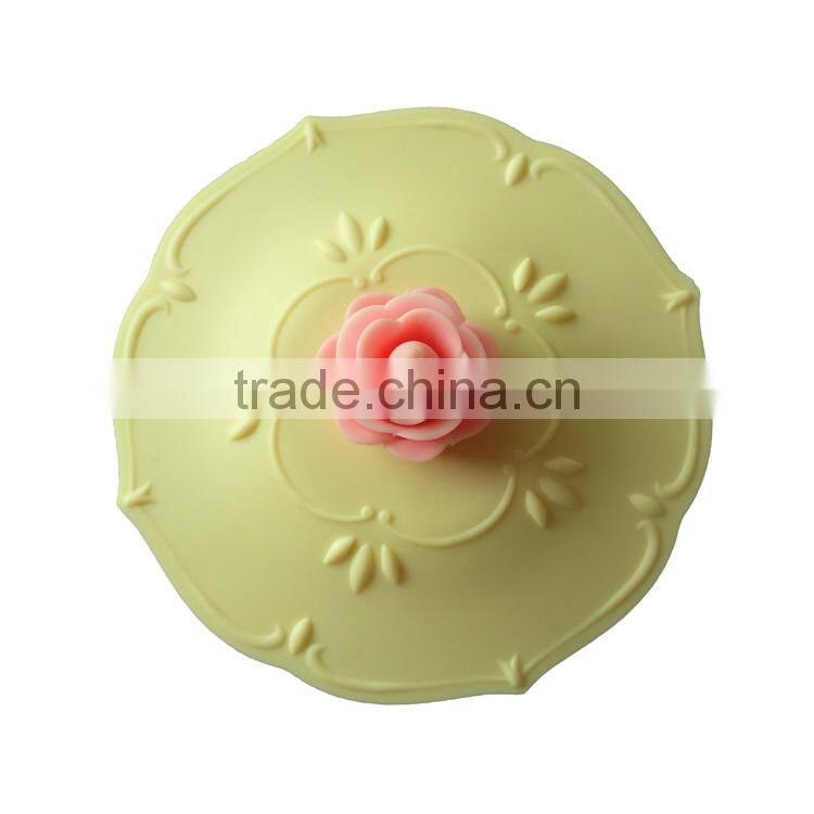 Cute Rose Silicone Watertight Cup/Mug Lid Cover