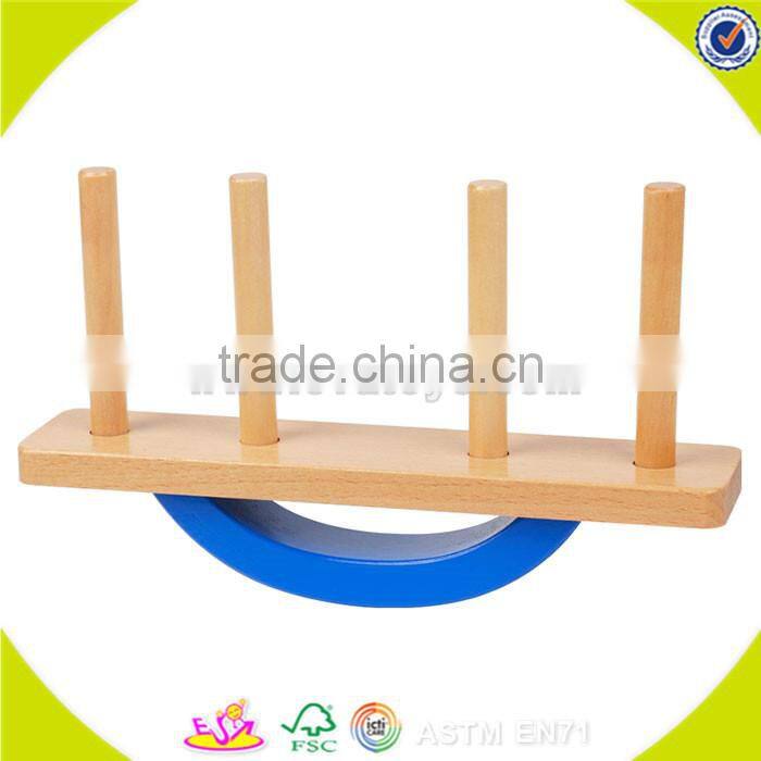 wholesale top sale wooden cube balance toy for kids cheap wooden cube balance toy DIY colorful wooden cube balance toy W11F048
