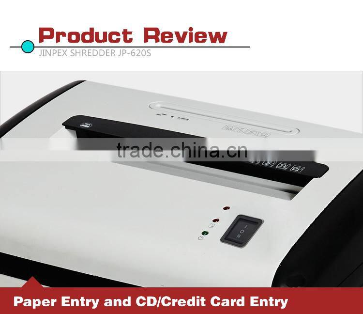 JP-620S economic paper shredder office machinery with small apperance white anc black color