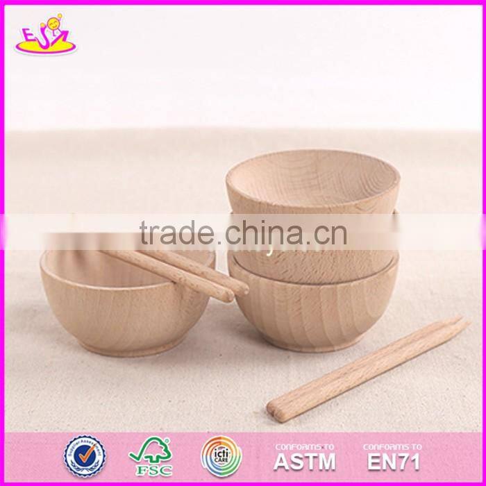 2017 New design preschool toddlers natural wooden dinner set toys W10B178