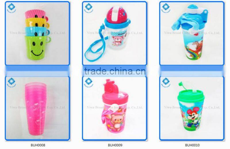 Plastic Water Cup Pink Water Cup Round Water Cup