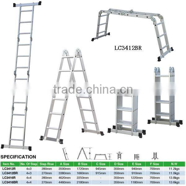 4x3 Alumnium Multi-purpose ladder/folding ladder